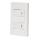 Placa armada 2 interruptores 1de 3vías, 1 mod, Española, blanco – VOLTECK