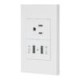 Placa armada 1 contacto, 2 puertos USB, 1.5mod, Española, blanco – VOLTECK