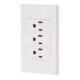 Placa armada 3 contactos, 1 módulo, Española, blanco – VOLTECK