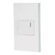 Placa armada 1 interruptor de 3vías, 1.5mód, Española, blanco – VOLTECK