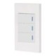 Placa armada 3 interruptores, 1 módulo, Española, blanco – VOLTECK