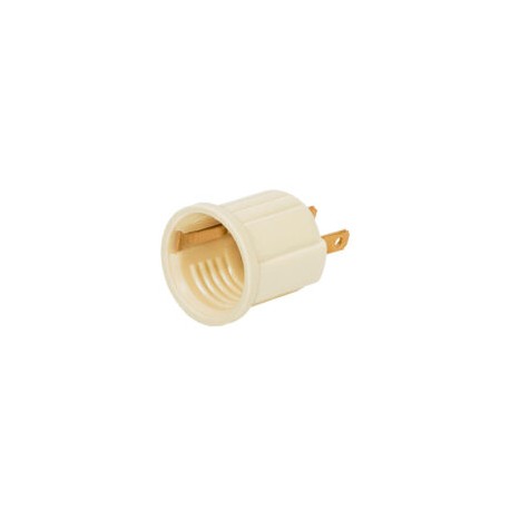 Portalámpara de baquelita, con adaptador, marfil, VOLTECK