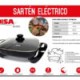 Sarten Eléctrico con Termostato Negro 1300W