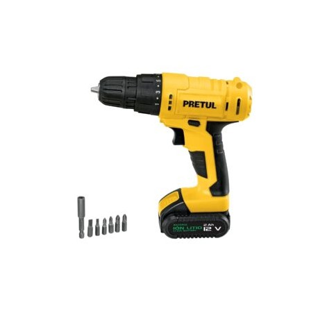 Taladro Inalámbrico de 3/8″ de 12V TALI-12P PRETUL
