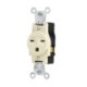 Contacto sencillo, cara de chino, Standard, marfil – VOLTECK