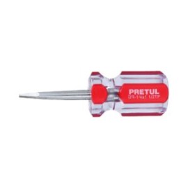 Desarmador plano de 1/4×1-1/2″ con mango de PVC PRETUL