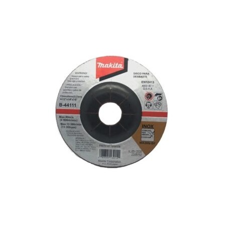 Disco Abrasivo 4 1/2″ Desbaste Inoxidable B-44111 MAKITA