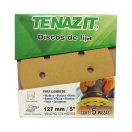 Disco Lija Velcro 5″ 120 5pz 1557 AUSTROMEX