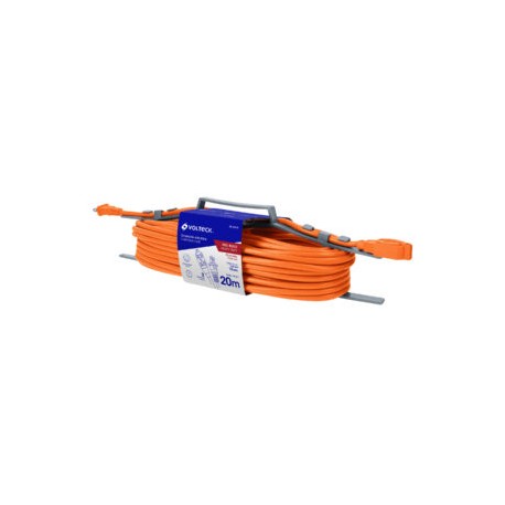 Extensión eléctrica uso rudo, 20 m, calibre 16, Volteck
