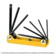 Juego 8 llaves torx, tipo navaja, Pretul