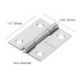 Bisagra rectangular 1-1/2″, acero pulido – HERMEX