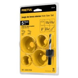Kit 5 brocasierras para madera, blíster, Pretul