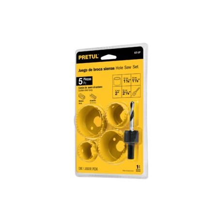 Kit 5 brocasierras para madera, blíster, Pretul