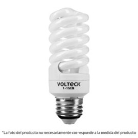 Lámpara 15 W, espiral mini, luz día, T2, en blíster, Volteck