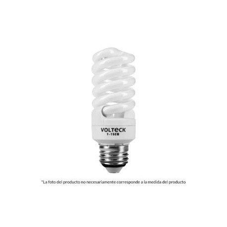 Lámpara 15 W, espiral mini, luz día, T2, en blíster, Volteck