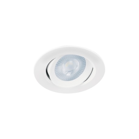 Luminario empotrable redondo de LED, dirigible 5 W, blanco – VOLTECK