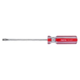Desarmador plano, 1/4 x 6″, mango PVC, Pretul