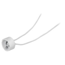 Portalámpara de porcelana para base GU10, Volteck