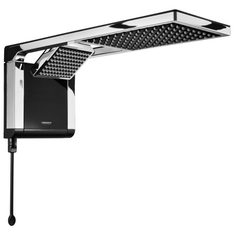 Regadera Eléctrica Lorenzetti Acqua Duo Cromo Negro 6800w 220v