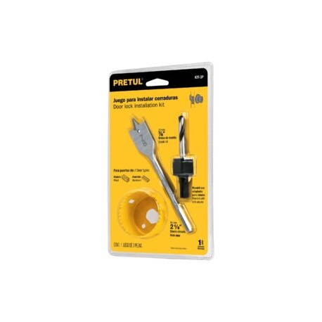 Kit de 3 Brocasierras para Madera para Cerraduras KIT-3P PRETUL
