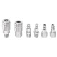 Juego de 4 Conectores y 2 Coples para Compresor de Aire CORAL-6P PRETUL