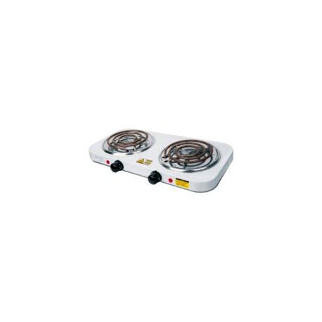Parrilla eléctrica 2 quemadores, rectangular, Volteck Basic