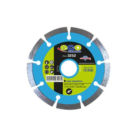 Disco de Diamante de Rin Segmentado 4 1/2 AUSTROMEX