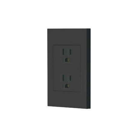 Contacto Duplex Negro VOLTECK