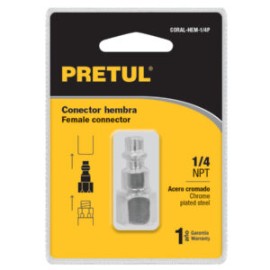 Conector Hembra CORAL-HEM-1/4P PRETUL