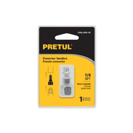 Conector Hembra CORAL-HEM-1/4P PRETUL