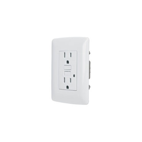 Contacto dúplex falla a tierra GFCI, blanco, línea Italiana – VOLTECK