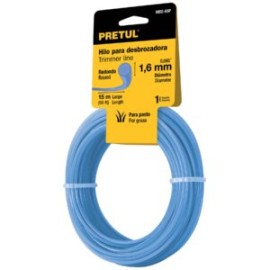 Hilo redondo para desbrozadora, 15 m, 1.6 mm, Pretul