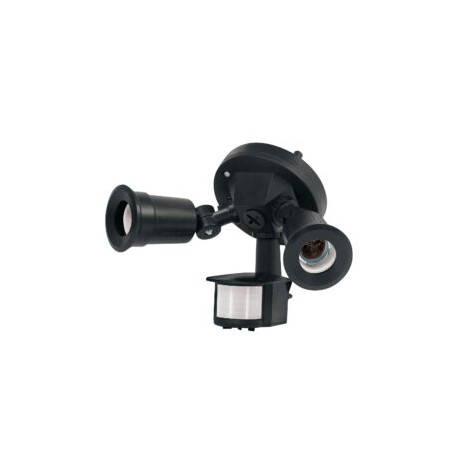 Arbotante negro con sensor de movimiento, 2XE26, Max. 300 W – VOLTECK